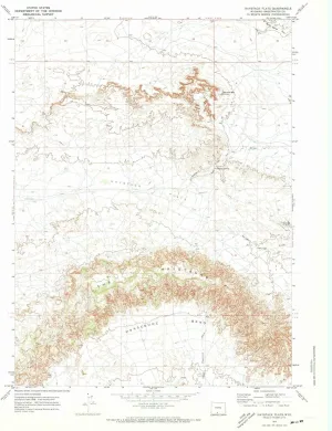 1970 Haystack Flats, WY - Wyoming - USGS Historical Topographic Map : 44in x 55in, Large Wall Art Map