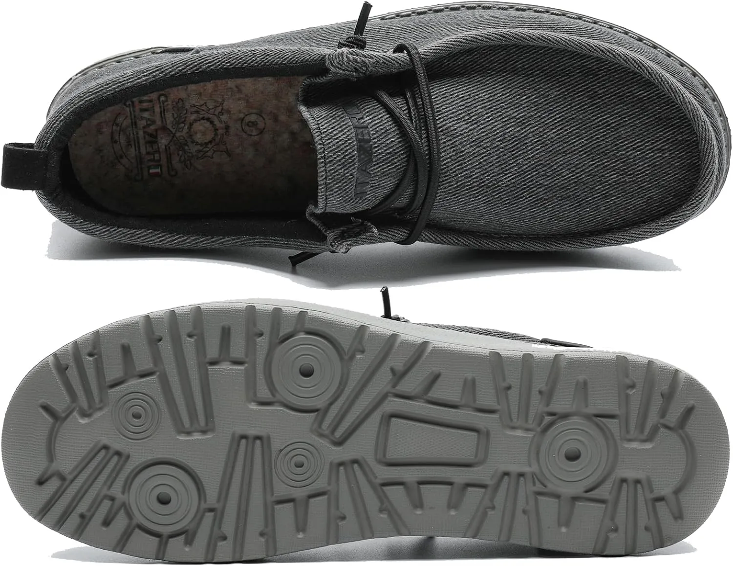 1TAZERO Mens Wide Shoes Casual Slip On Shoes for Men - Men Loafers Wide Comfortable Boat Shoes with Arch Support