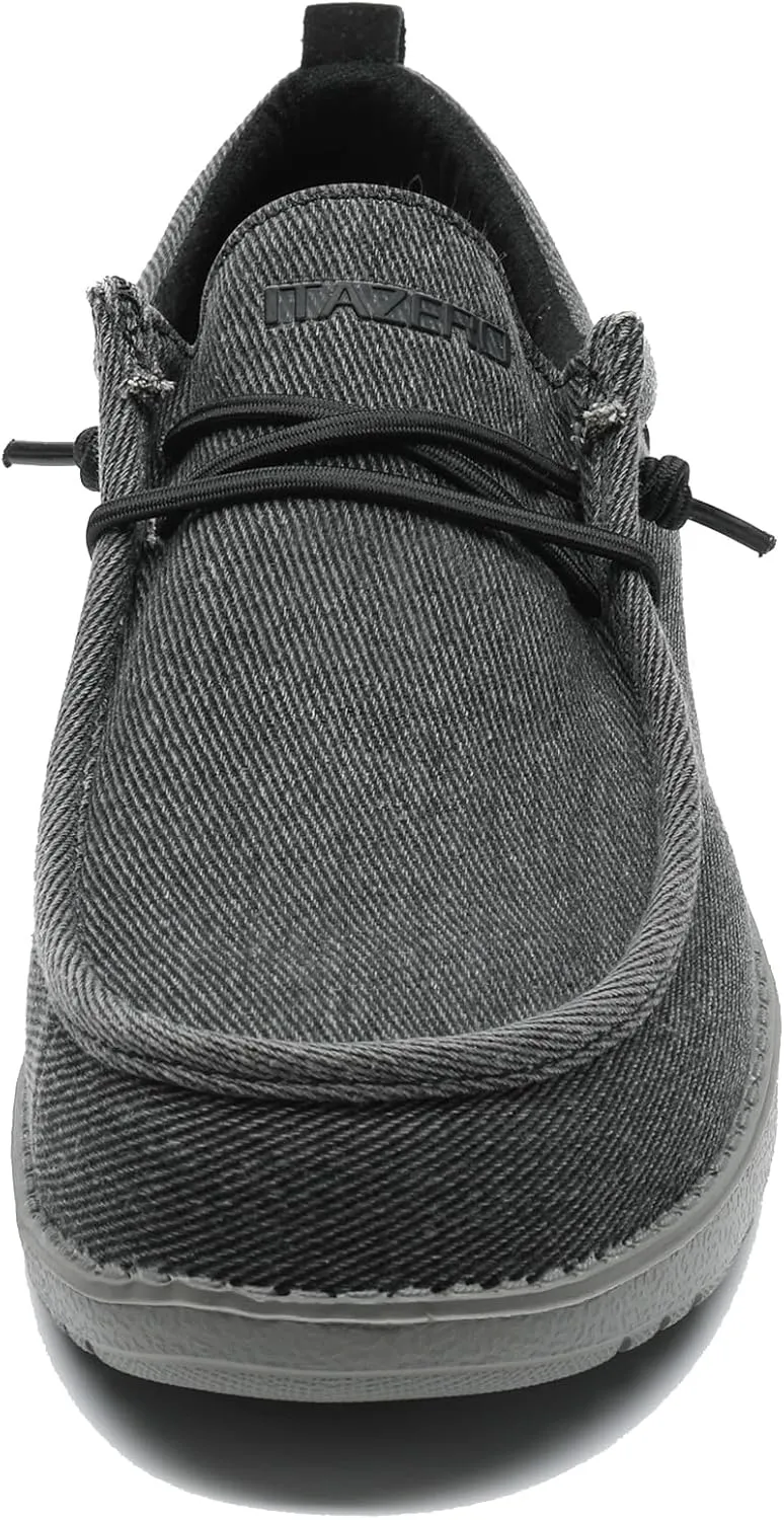 1TAZERO Mens Wide Shoes Casual Slip On Shoes for Men - Men Loafers Wide Comfortable Boat Shoes with Arch Support