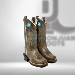 8205y | Girl's Boots Youth BabyBlue/Brown