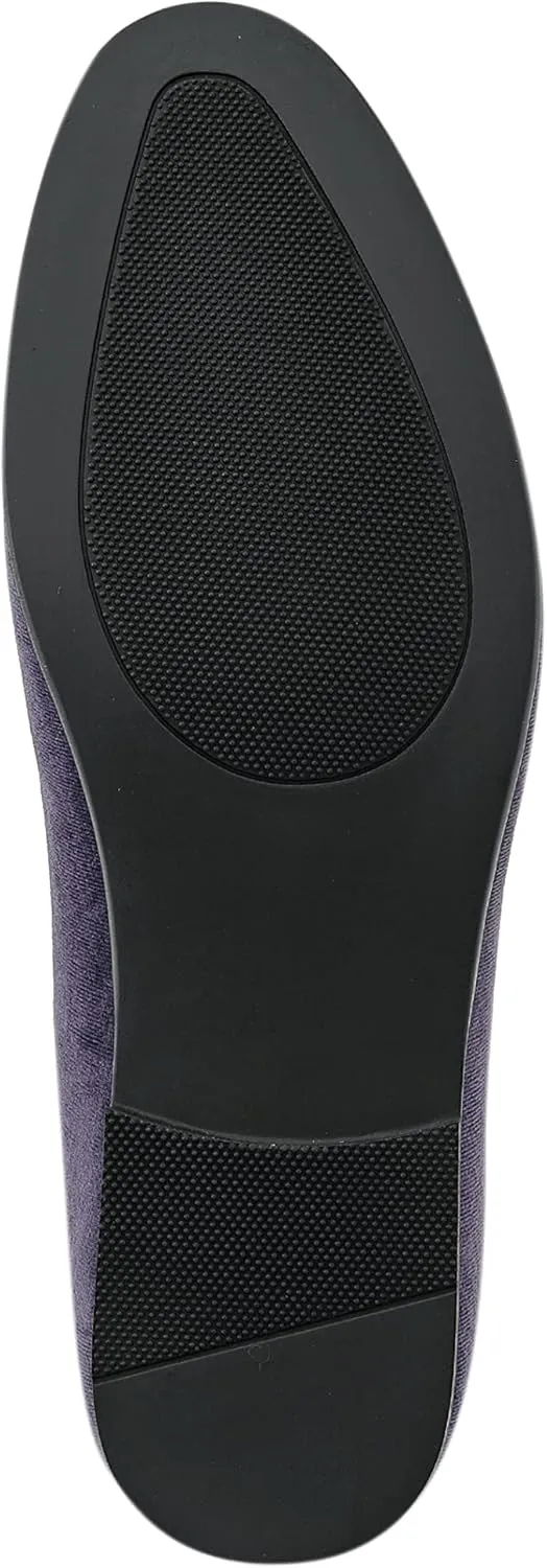 Amali Fishman Men’s Dress Shoes Plush Velvet with a Quilted Design Slip-on Driver Shoes for Men Velvet Loafers The Original Smoking Men Tuxedo Slipper Shoes