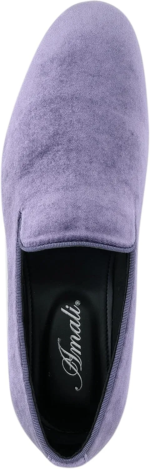 Amali Fishman Men’s Dress Shoes Plush Velvet with a Quilted Design Slip-on Driver Shoes for Men Velvet Loafers The Original Smoking Men Tuxedo Slipper Shoes