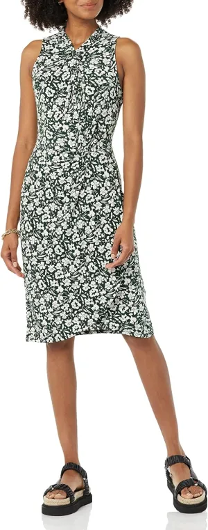 Amazon Essentials Women's Sleeveless Crossover Twist Neck Faux Wrap Dress