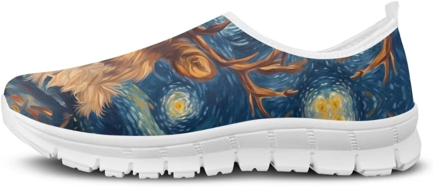 Animals Sneakers for Women Slip On Casual Breathable Lightweight Low Top Running Sneakers for Womens US 5.5-11.5