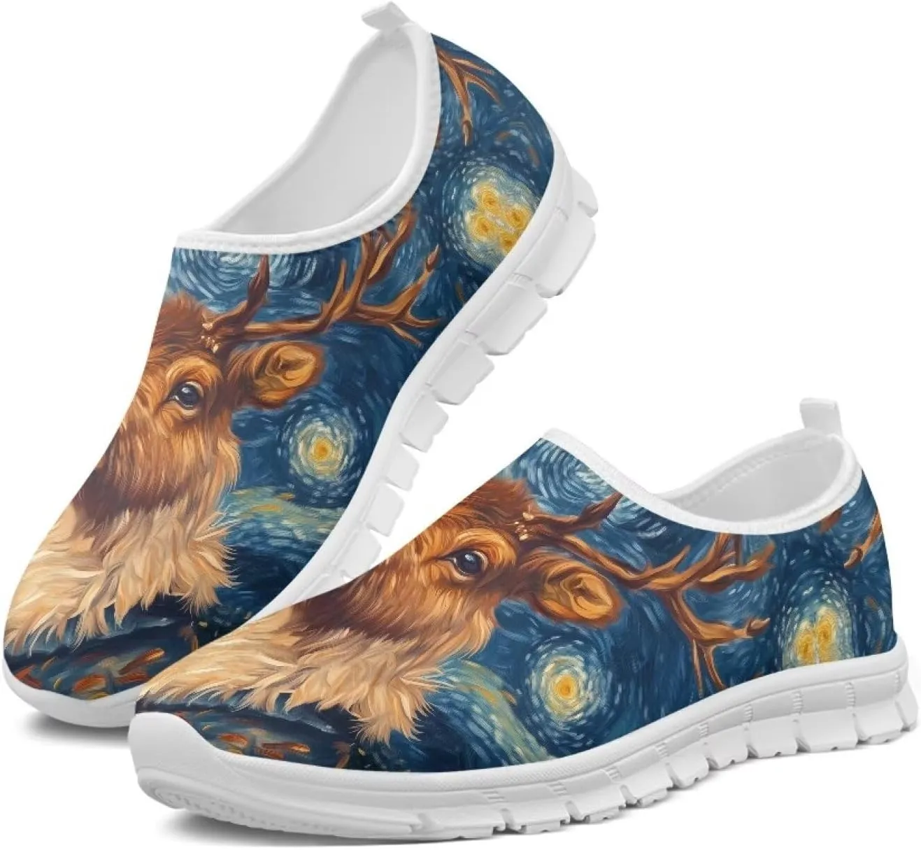 Animals Sneakers for Women Slip On Casual Breathable Lightweight Low Top Running Sneakers for Womens US 5.5-11.5