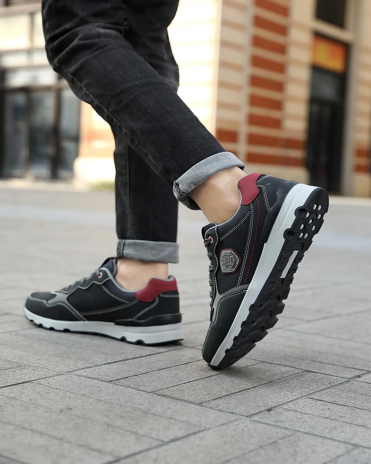 ARRIGO BELLO Men Shoes Casual Sneakers Fashion Low-Top Leather Non-Slip Walking Trainers Size 8-12