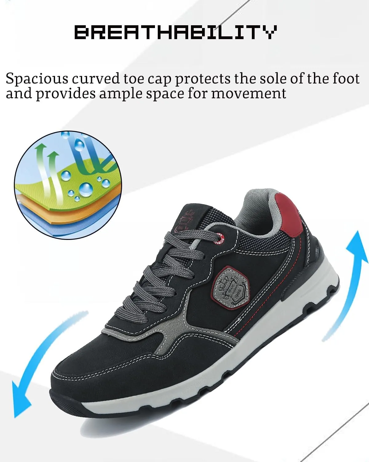 ARRIGO BELLO Men Shoes Casual Sneakers Fashion Low-Top Leather Non-Slip Walking Trainers Size 8-12