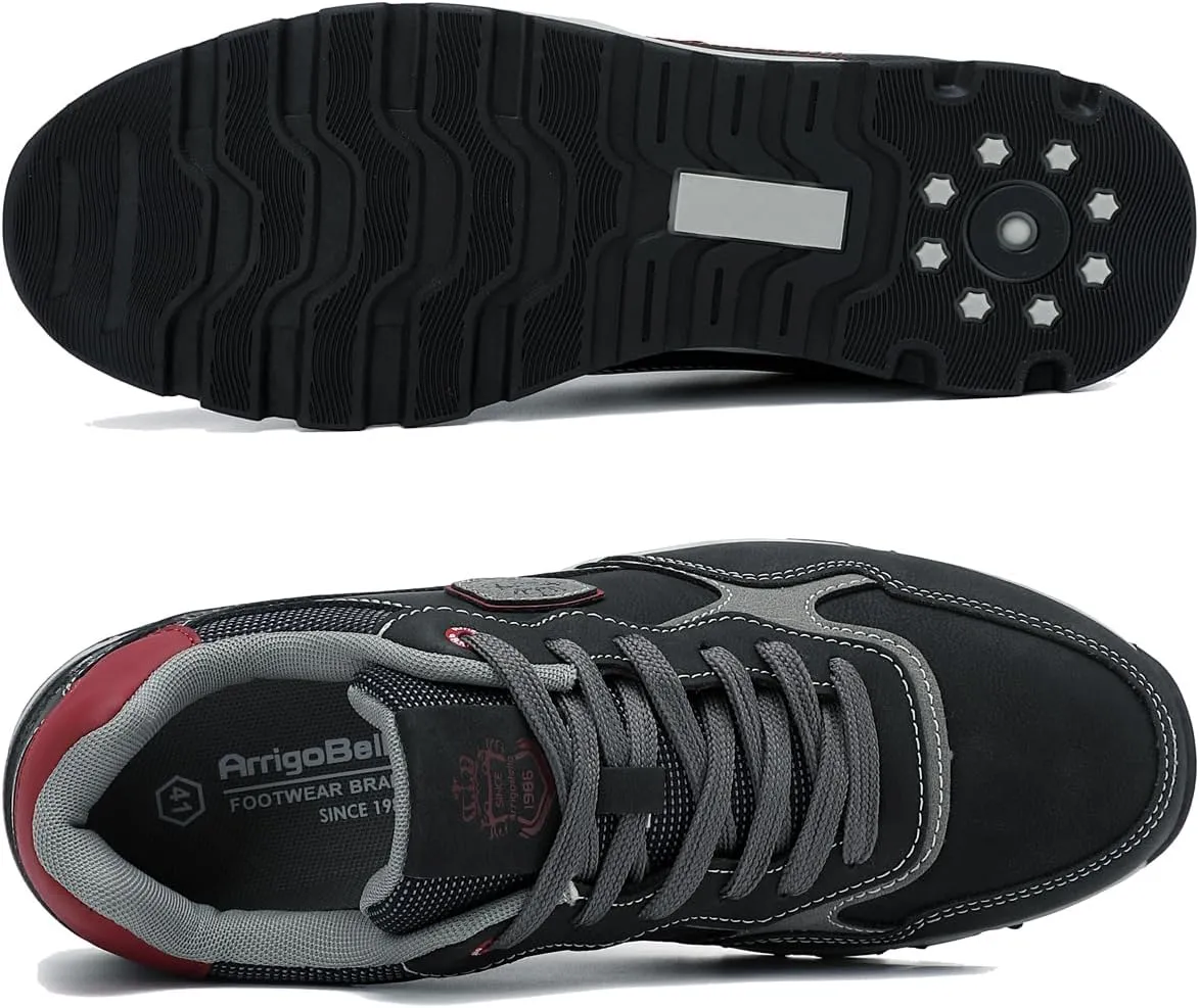 ARRIGO BELLO Men Shoes Casual Sneakers Fashion Low-Top Leather Non-Slip Walking Trainers Size 8-12