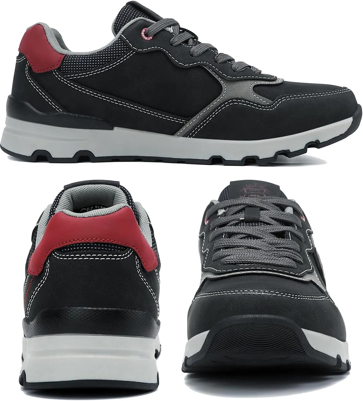 ARRIGO BELLO Men Shoes Casual Sneakers Fashion Low-Top Leather Non-Slip Walking Trainers Size 8-12