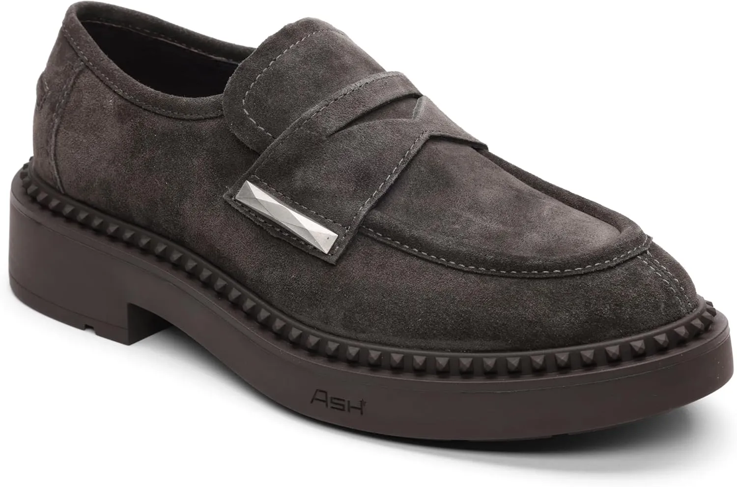 ASH Women's Medusa Studded Platform Loafer-Stylish Casual Shoes with Leather Upper & Chunky Heel for Trendy Outfits
