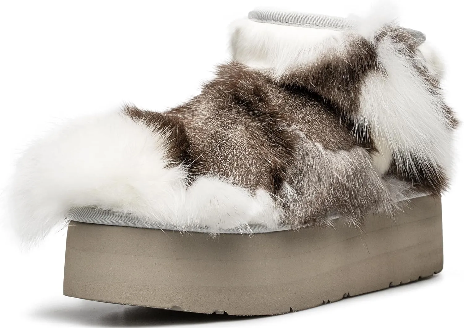 AU&MU Aumu Womens Short Winter Snow Boots Classic Thermal Fur Boot Furry Fluffy Warm