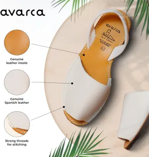 Avarca® Sandals for Men, Handmade Leather, Walking - Exclusively Made in Spain - Light weight, Casual, Minimalist, Outdoor, New Comfort Mens Slide Sandals, 100% Spanish Natural Genuine Leather,