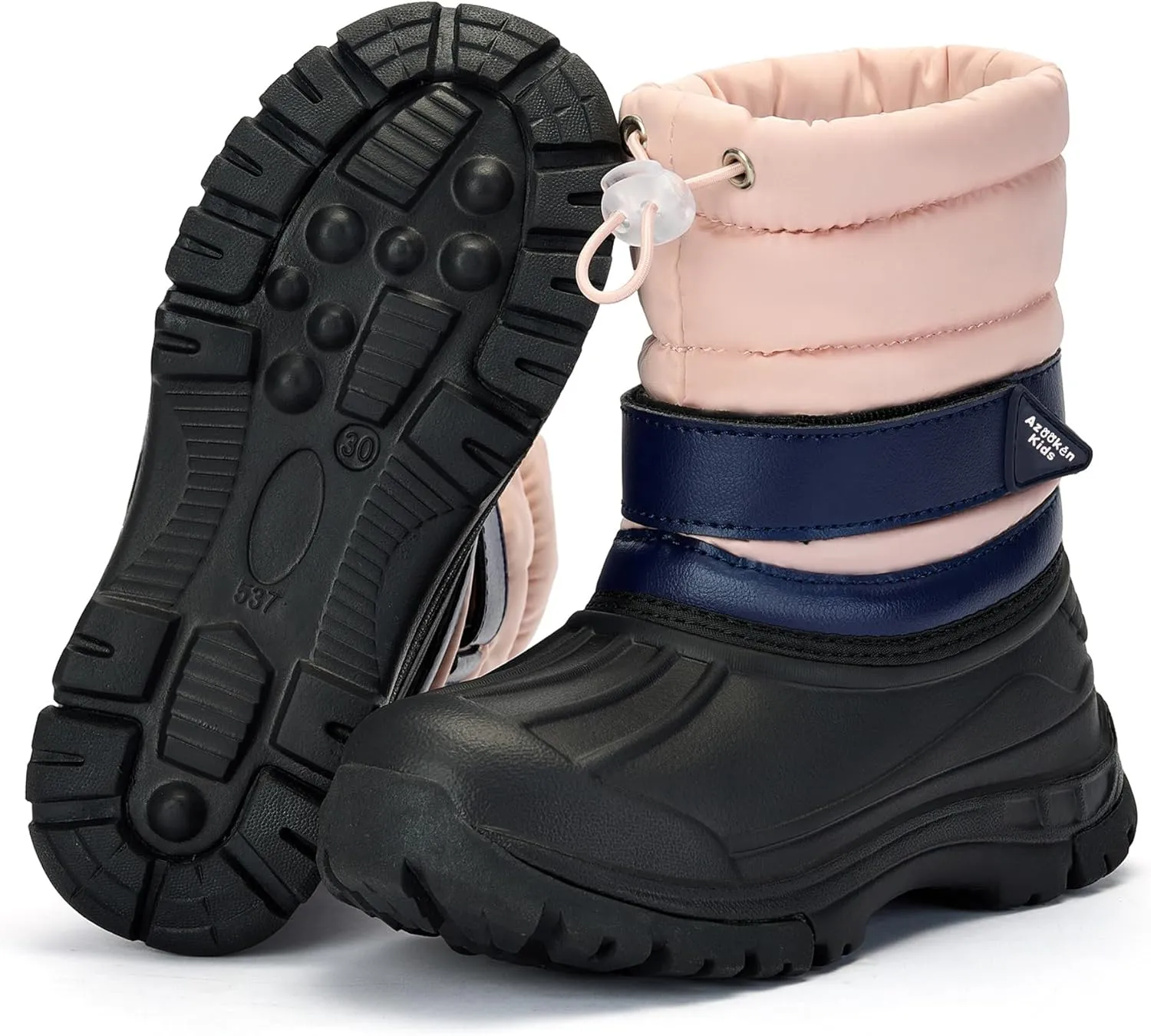 Azooken Kid's Snow Boots Winter Waterproof Slip Resistant Cold Weather Shoes(Little Kid/Big Kid)