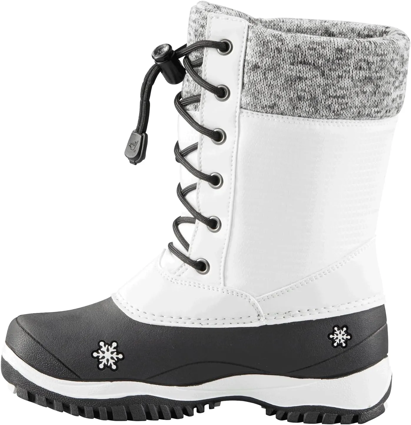 Baffin Unisex Kids' Junior AVERY Waterproof Insulated Comfort-Fit Multi-Layer Mid-Calf Lace-Up Snow Boots, Arctic Rubber Base