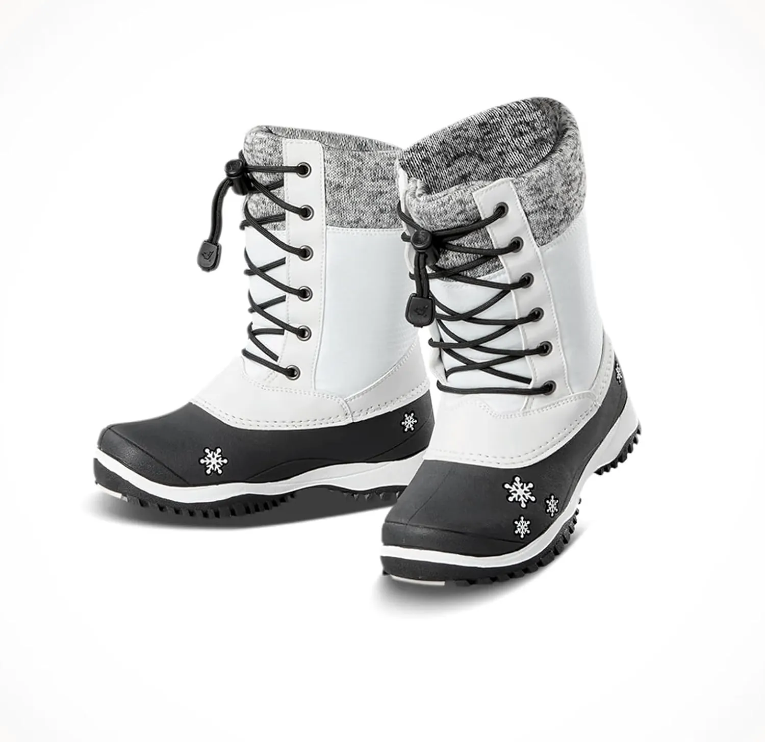 Baffin Unisex Kids' Junior AVERY Waterproof Insulated Comfort-Fit Multi-Layer Mid-Calf Lace-Up Snow Boots, Arctic Rubber Base