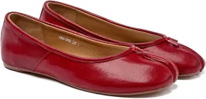 Ballet Flats Shoes for Women Fashion Split Toe Tabi Shoes Comfortable Bow Tie Leather Dressy Party Work Dress Shoes