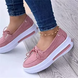 BBPM Women Shoes Slip On Womens Walking Shoes Casual Breathable Mesh Flat Sneakers Round Toe Thick Heel Casual Shoes Loafers Moccasins Driving Shoes,Pink,EU40/US8