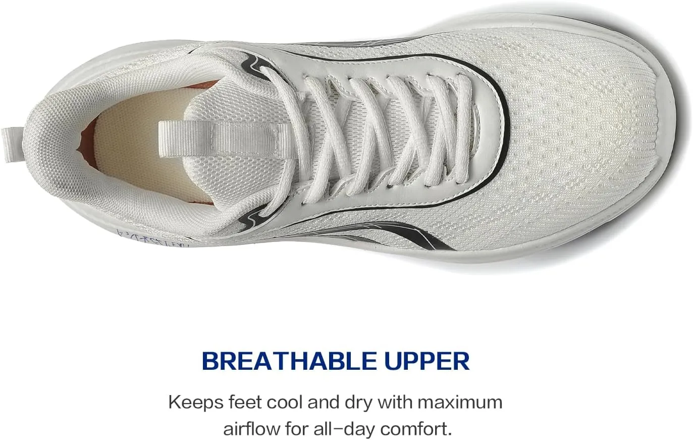 BOGOVER Men's Running Shoes, Lightweight Breathable Walking Shoes Non Slip Tennis Shoes Movepropel Athletic Fashion Sneakers