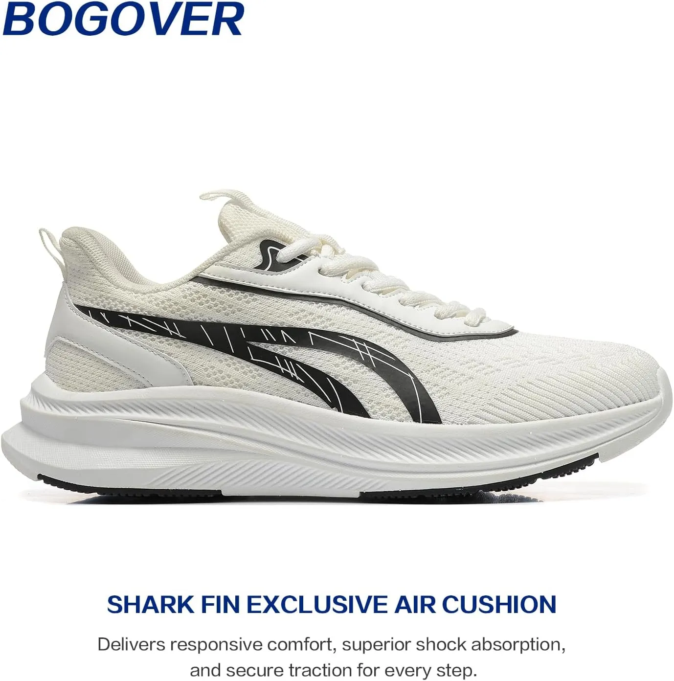 BOGOVER Men's Running Shoes, Lightweight Breathable Walking Shoes Non Slip Tennis Shoes Movepropel Athletic Fashion Sneakers
