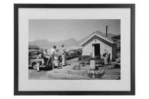 Bonneville Salt Flats 1957 Framed Car Artwork Matted Print
