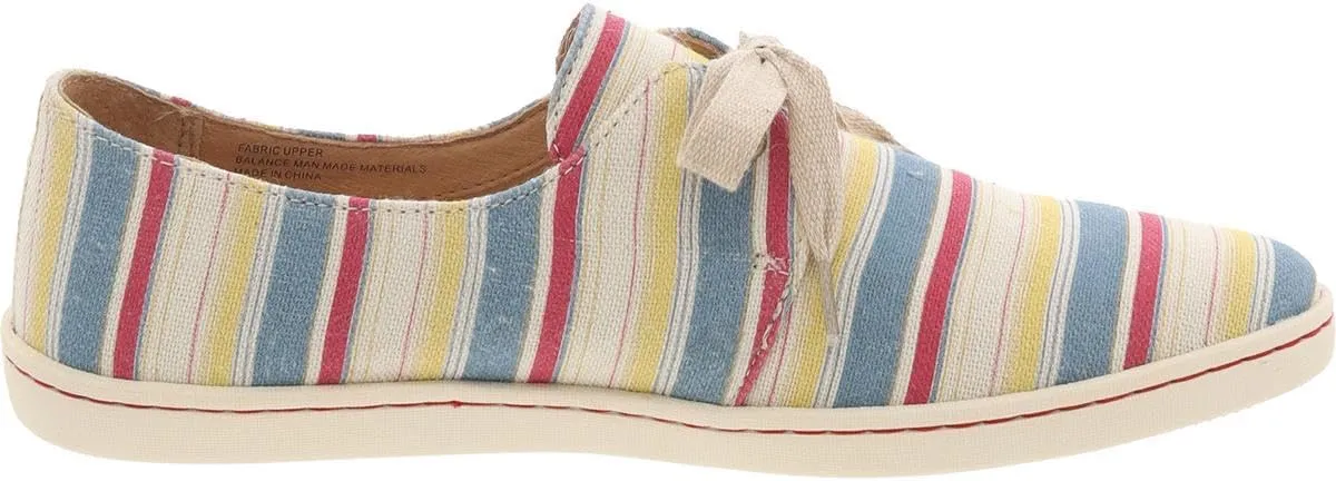BORN Womens Datil Striped Canvas Casual and Fashion Sneakers