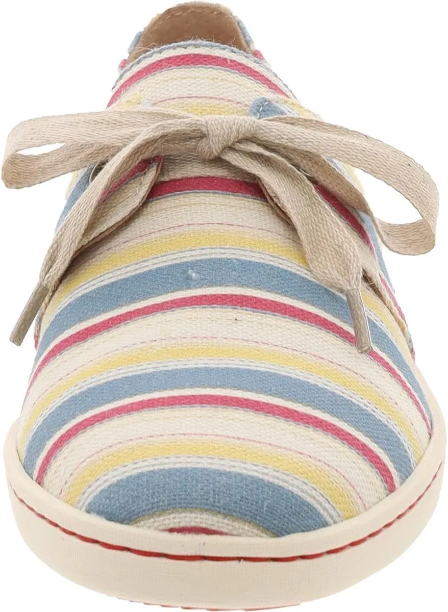 BORN Womens Datil Striped Canvas Casual and Fashion Sneakers