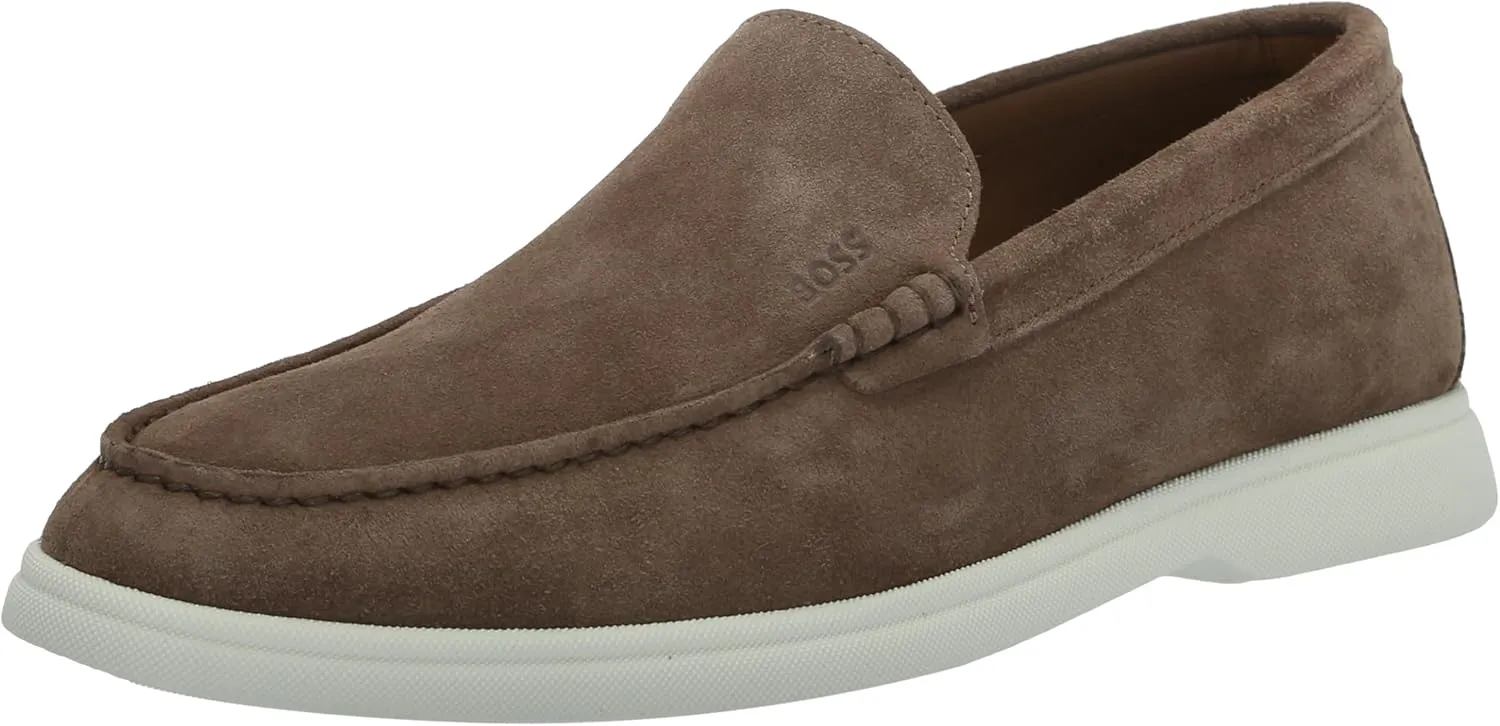 BOSS Men's Smooth Suede Sneaker Sole Loafers