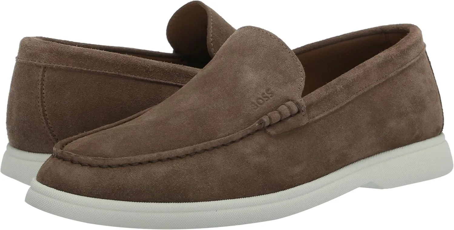 BOSS Men's Smooth Suede Sneaker Sole Loafers