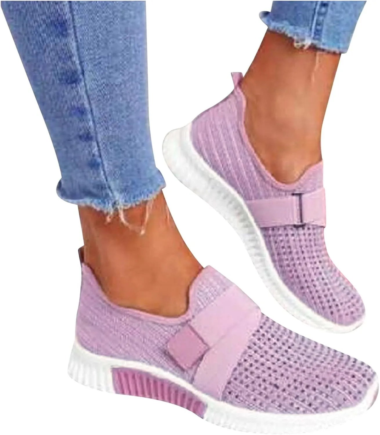 Bowling Shoes Women 9 Wide Slip Resistant Nurse Shoes for Women All White Running Shoes Women Sneakers for Womens Tenis De Mujer para Pies Con Juanetes OrtopéDicos