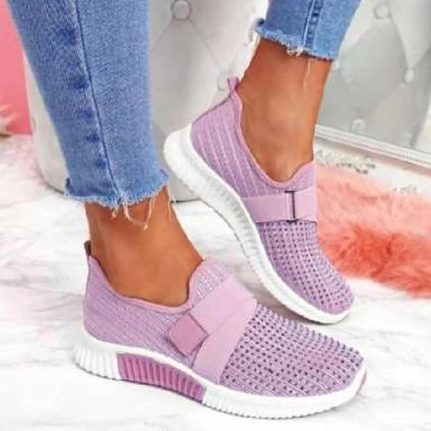 Bowling Shoes Women 9 Wide Slip Resistant Nurse Shoes for Women All White Running Shoes Women Sneakers for Womens Tenis De Mujer para Pies Con Juanetes OrtopéDicos