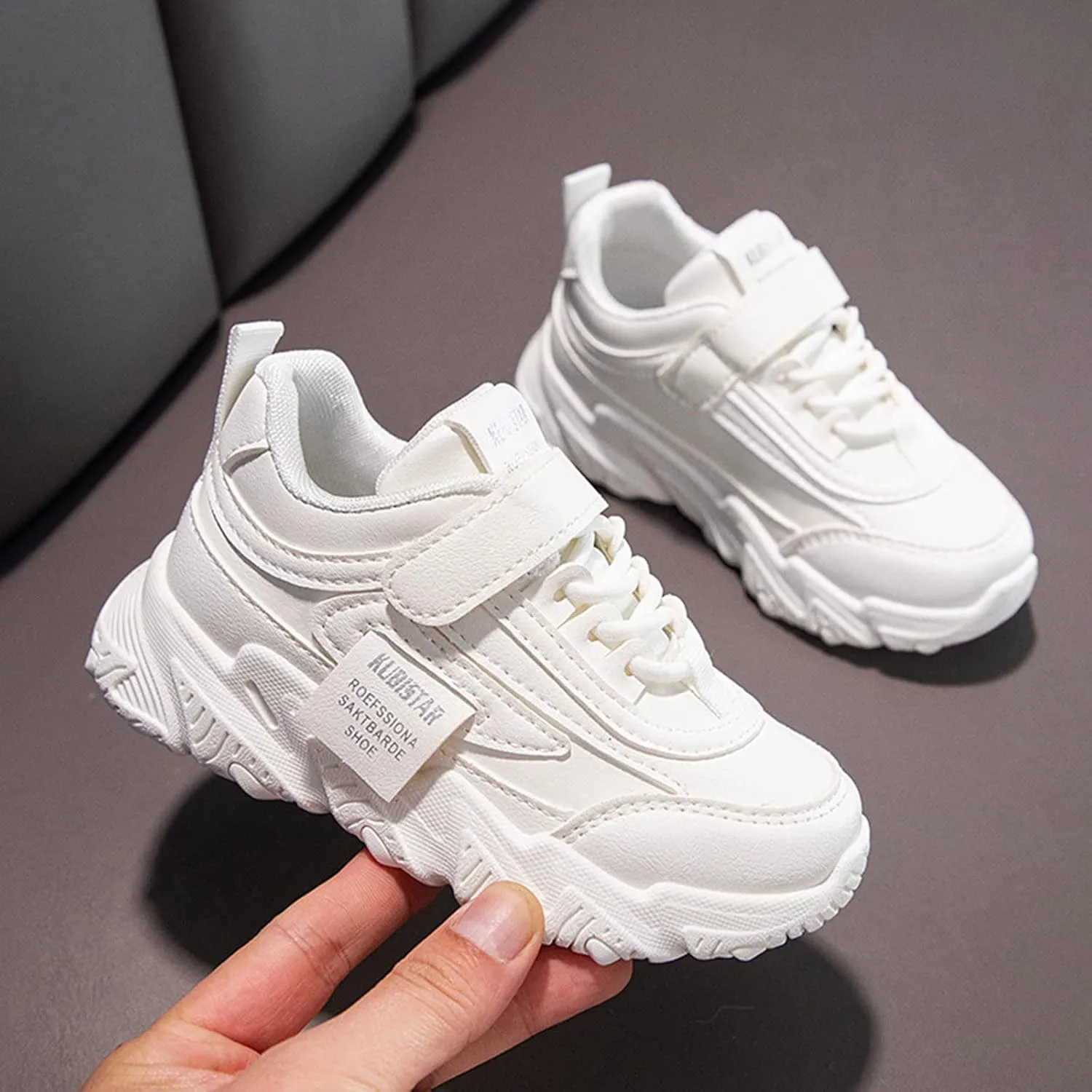 Boys Girls Fashion Sneakers Toddler Kids Walking Running Shoes Thick Sole Non Slip Tennis Sport Athletic Shoes