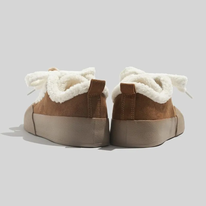 Cat Shoes Walking Sneakers for Women Platform Y2K Fur Lined Cute Fish Cat Decor Soft Comfortable US4-8