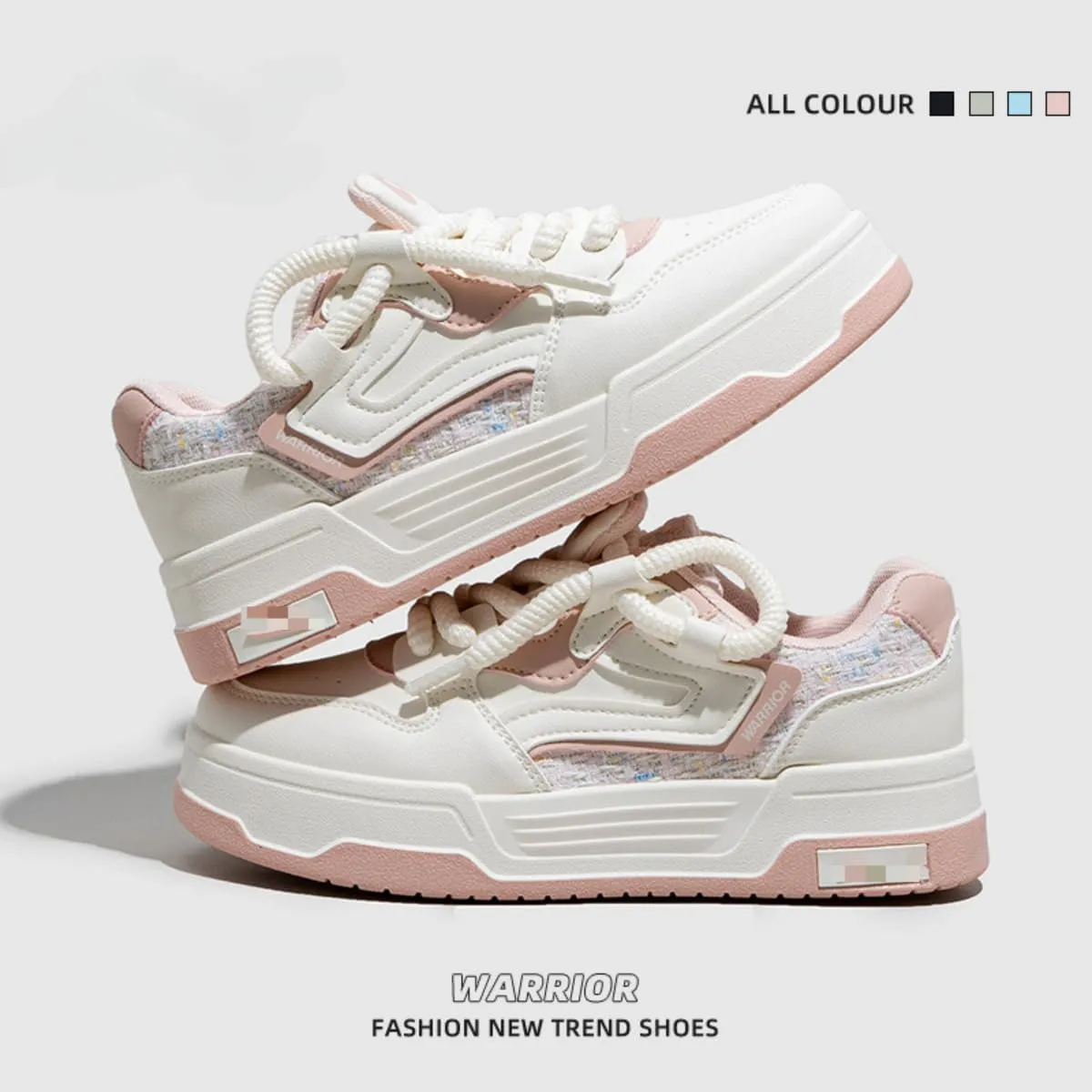Chunky Platform Sneakers for Women Low-top Patchwork Skate Shoes Sport, Travel Casual Walking for Students