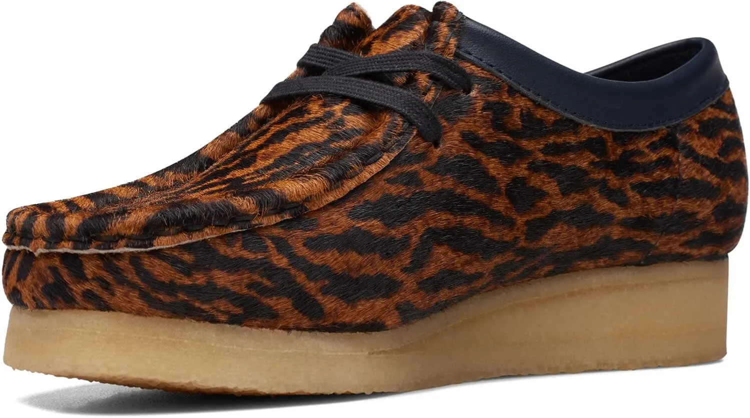 Clarks Womens Wallabee Calf Hair Slip On Loafers