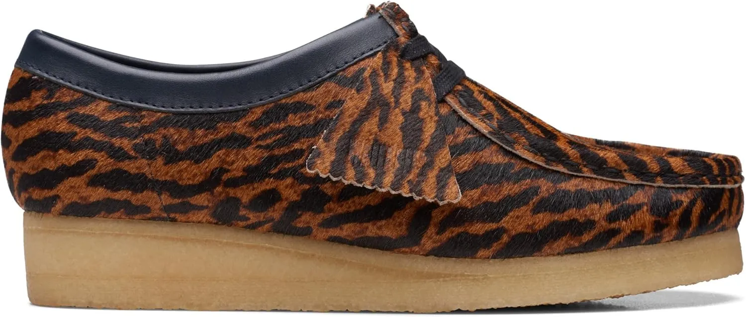 Clarks Womens Wallabee Calf Hair Slip On Loafers