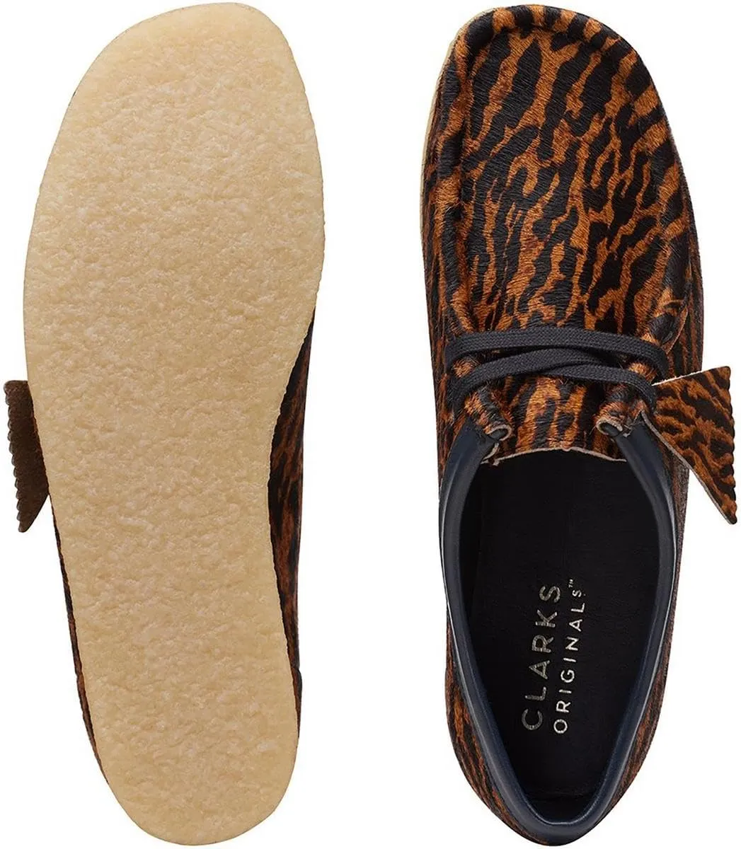 Clarks Womens Wallabee Calf Hair Slip On Loafers