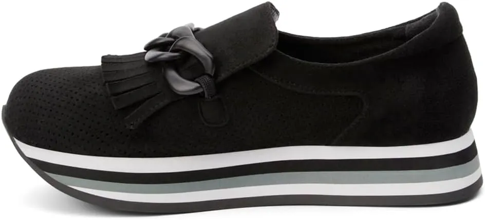 Coconuts by Matisse Womens Bess Slip On Platform Loafers Casual - Black