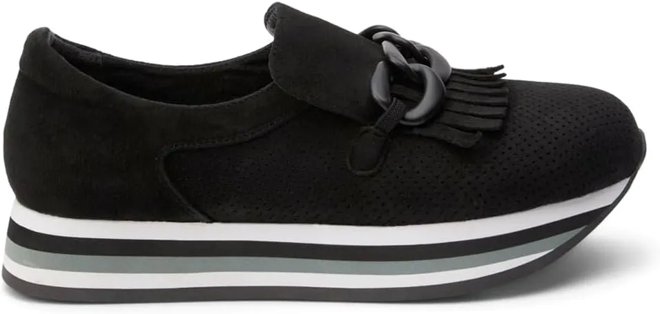 Coconuts by Matisse Womens Bess Slip On Platform Loafers Casual - Black