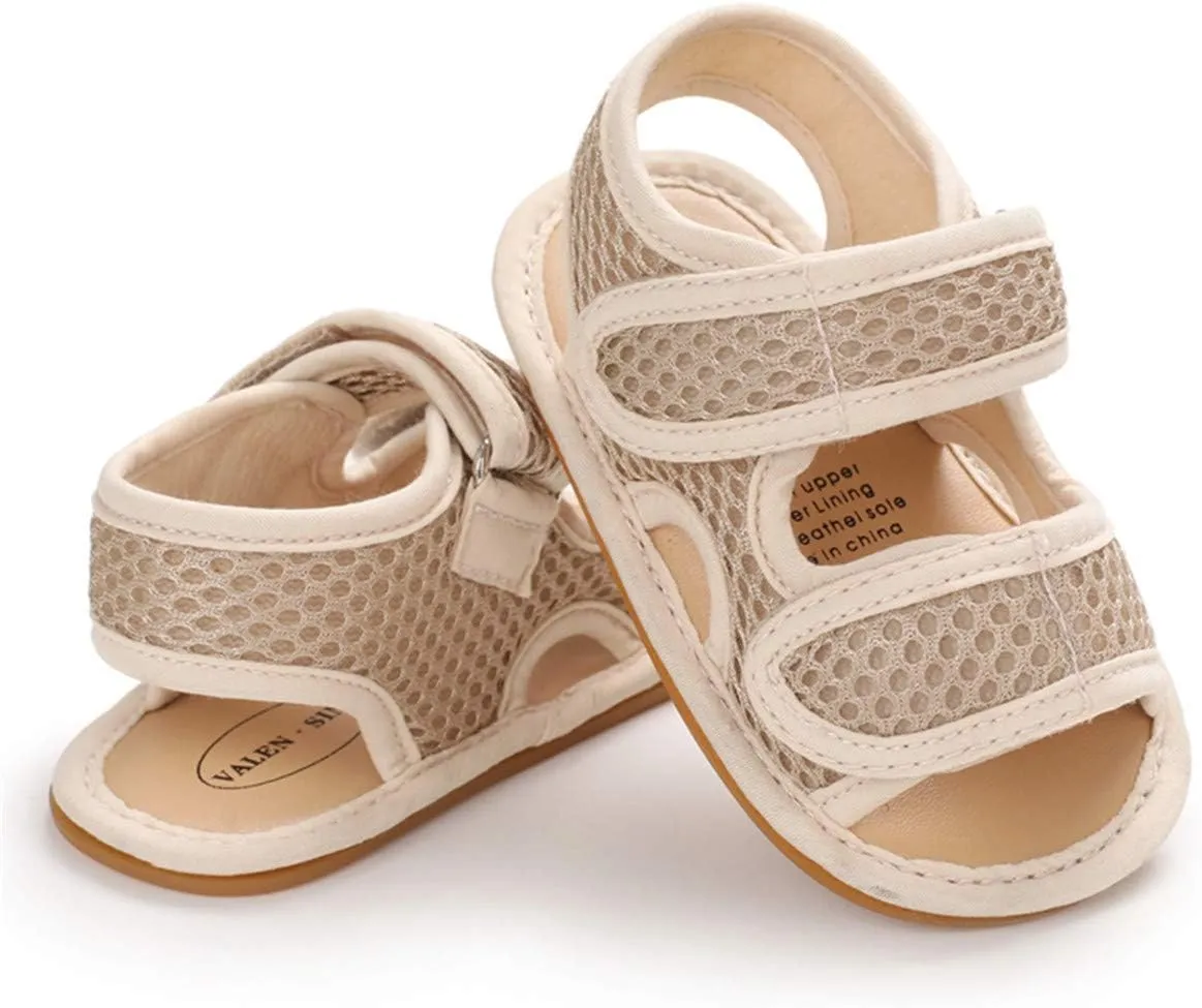 COSANKIM Infant Baby Boys Girls Summer Sandals Non Slip Soft Sole Toddler First Walker Crib Shoes (0-18 Months)