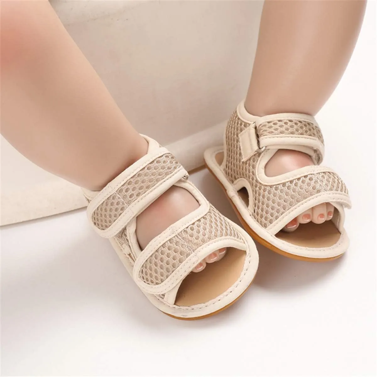 COSANKIM Infant Baby Boys Girls Summer Sandals Non Slip Soft Sole Toddler First Walker Crib Shoes (0-18 Months)