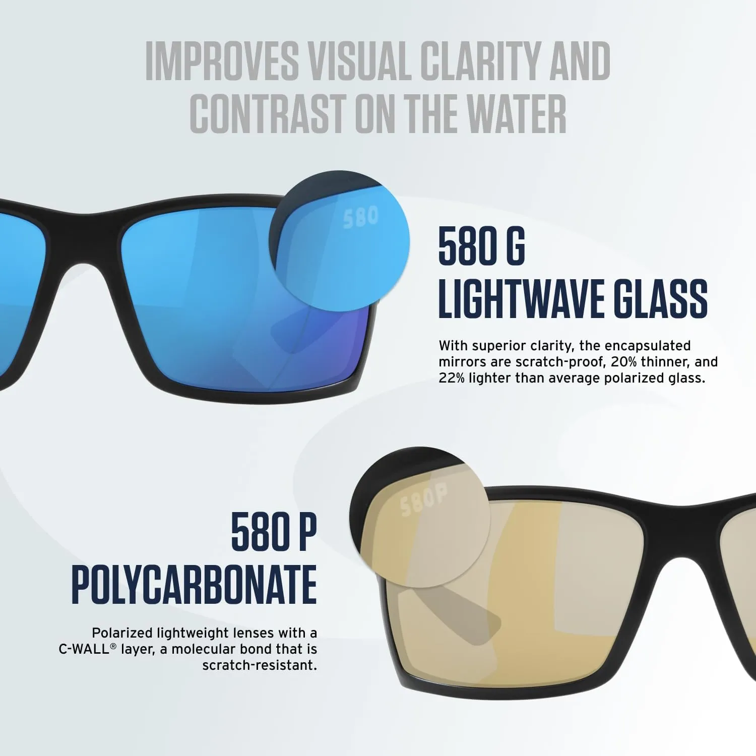 Costa Del Mar Men's Jose Pro Rectangular Sunglasses