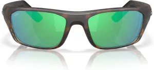 Costa Del Mar Whitetip Pro Sunglasses, Matte Tortoise/Green Mirrored Polarized 580G, 57 mm