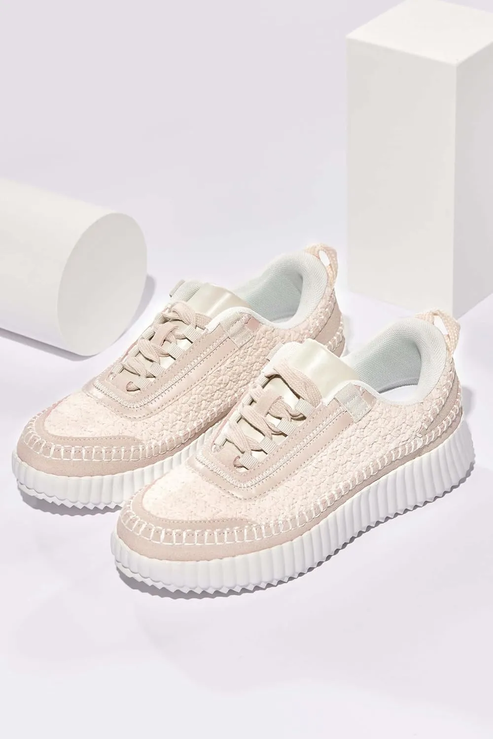 Coutgo Womens Platform Sneakers Lace Up Comfortable Casual Fashion Sneaker Walking Shoes