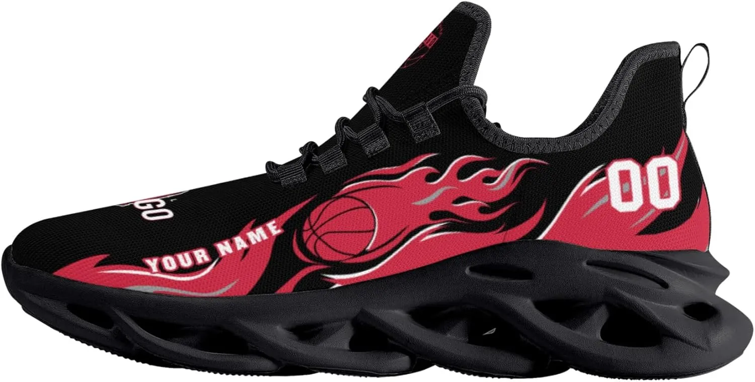Custom Basketball Flex Control Sneakers Personalized Fan Men's Breathable Name Number Gift Workout Athletic Gym Slip-on Shoes