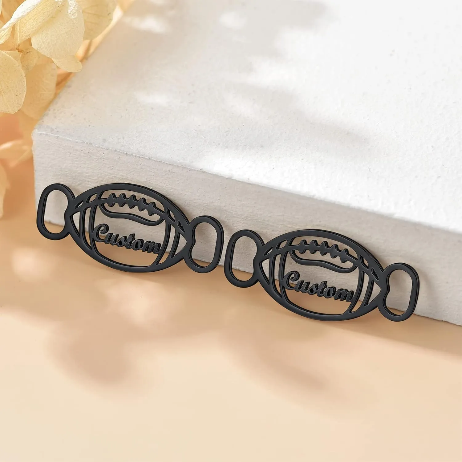Custom4U Personalized Shoe Buckle 2Pcs Gold/Black/Stainless Steel Decorations Shoelace Charm Nameplate/Monogram Initials Charms for Shoe Sneakers Accessory Gift for Men Women