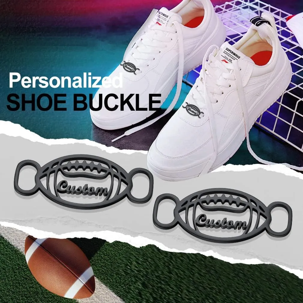 Custom4U Personalized Shoe Buckle 2Pcs Gold/Black/Stainless Steel Decorations Shoelace Charm Nameplate/Monogram Initials Charms for Shoe Sneakers Accessory Gift for Men Women