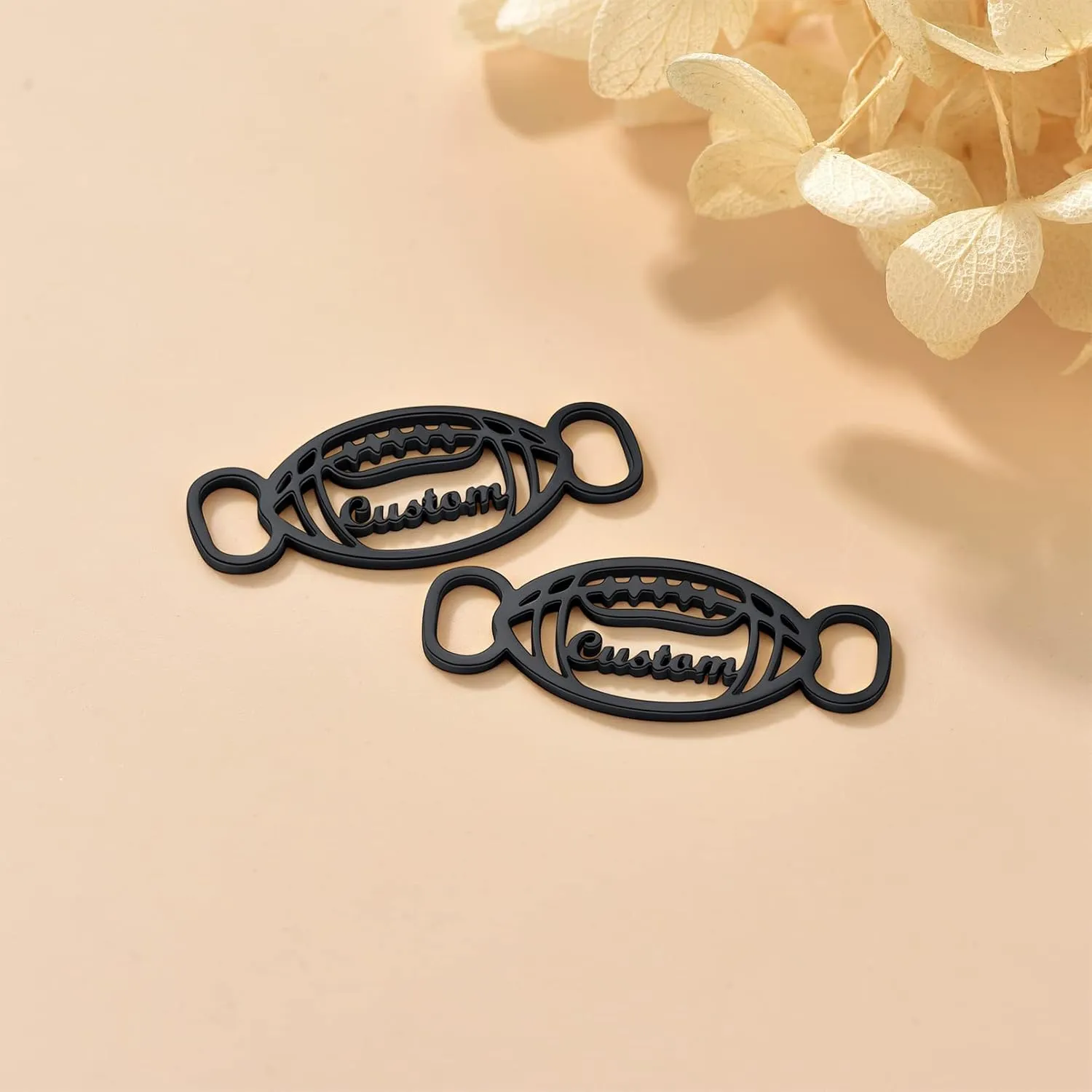 Custom4U Personalized Shoe Buckle 2Pcs Gold/Black/Stainless Steel Decorations Shoelace Charm Nameplate/Monogram Initials Charms for Shoe Sneakers Accessory Gift for Men Women