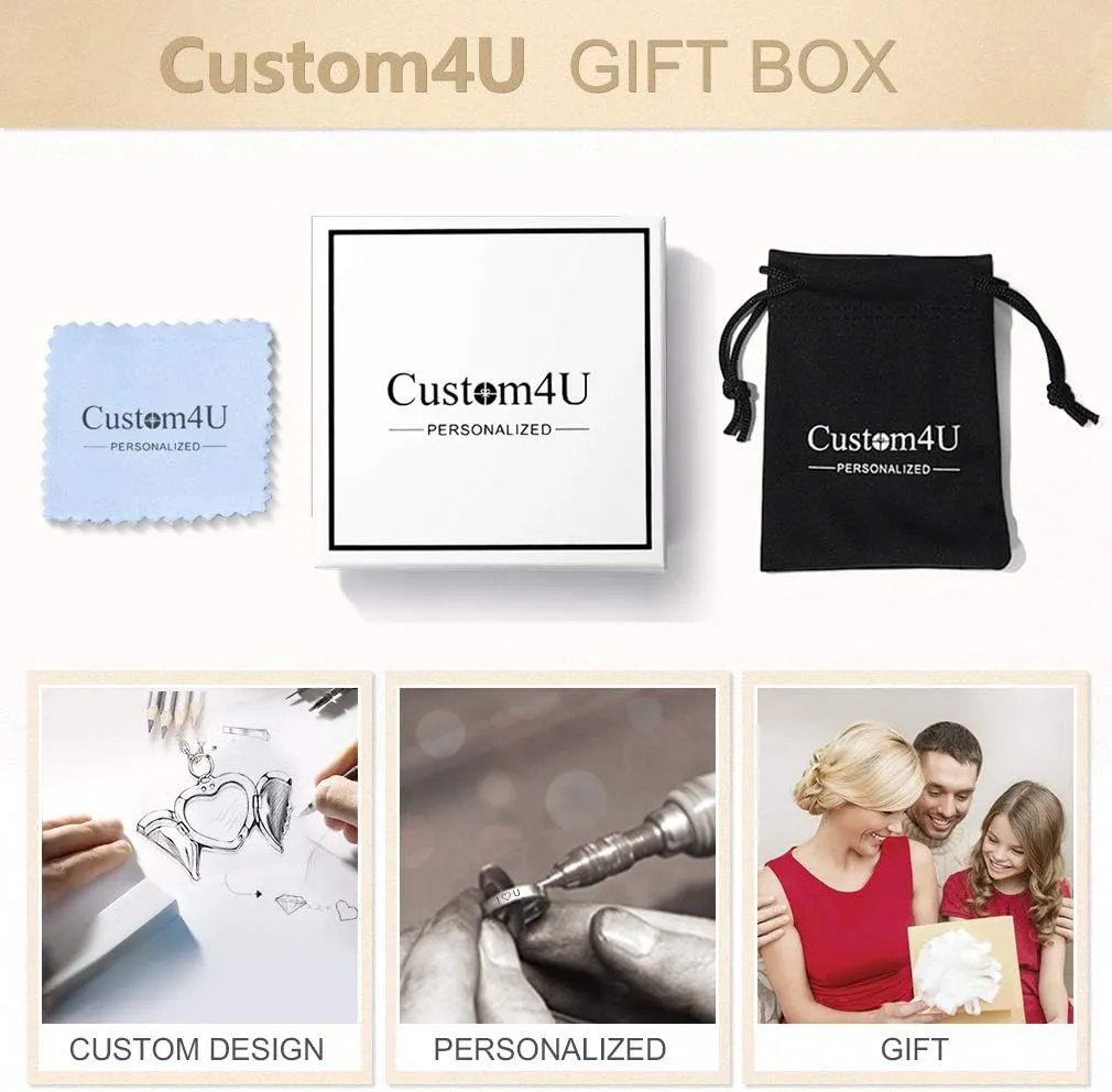 Custom4U Personalized Shoe Buckle 2Pcs Gold/Black/Stainless Steel Decorations Shoelace Charm Nameplate/Monogram Initials Charms for Shoe Sneakers Accessory Gift for Men Women