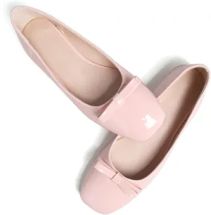Dear Time Women's Casual Foldable Ballet Flats Square Toe Ballerina Flats Shoes Comfortable