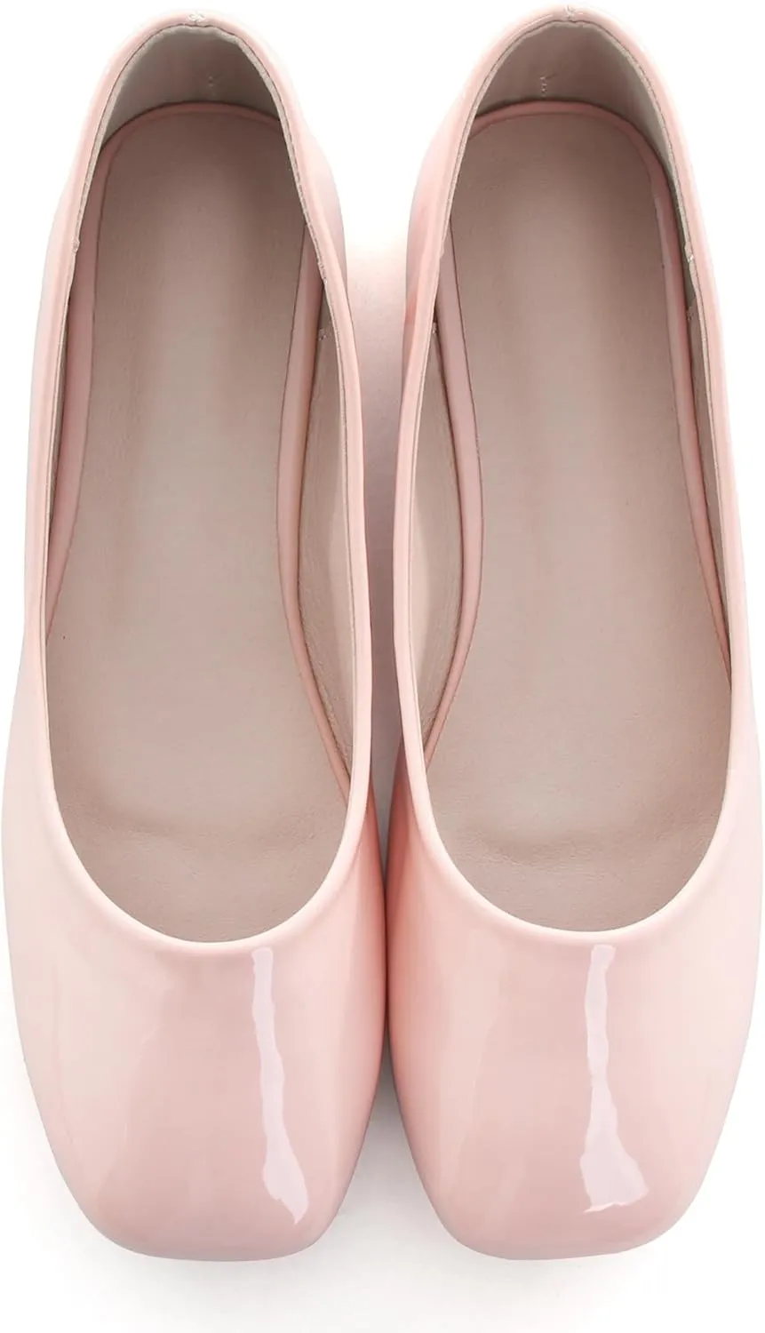 Dear Time Women's Casual Foldable Ballet Flats Square Toe Ballerina Flats Shoes Comfortable